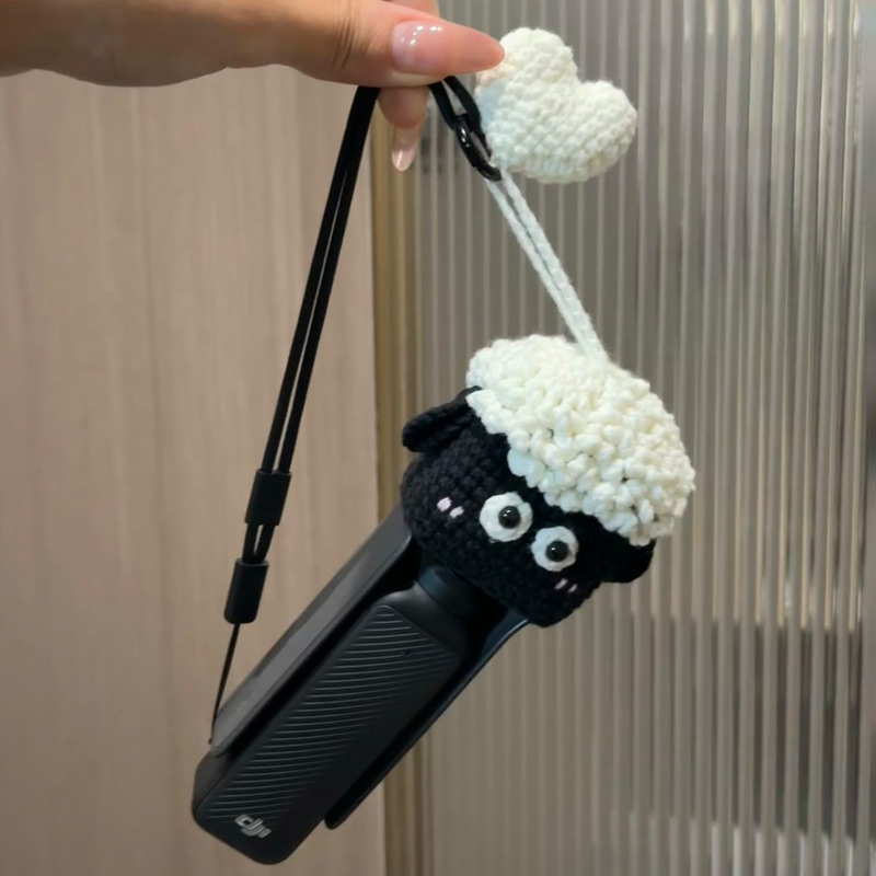 DJI大疆pocket3保护壳相机套毛线编织云台osmo收纳包毛线钥匙套壳