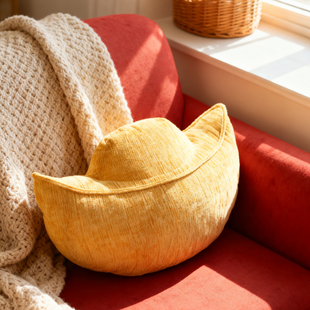 新中式金色元宝靠山异形抱枕沙发靠枕床头软靠垫2026新年定制