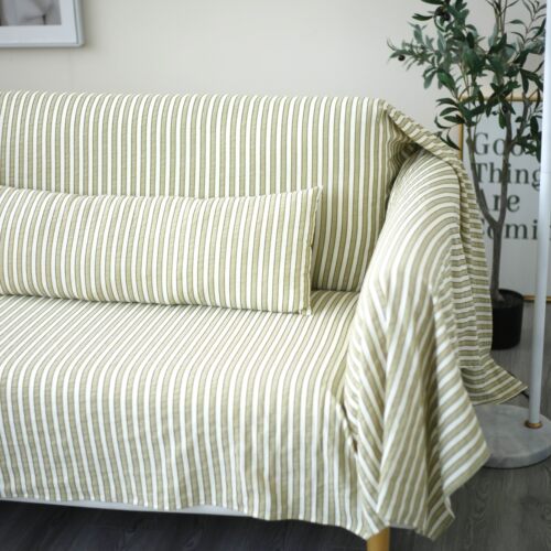 夏凉薄款色织全棉加宽肌理感盖巾