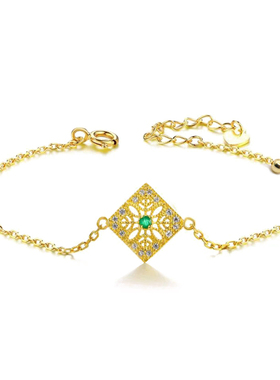 奶油小方块蕾丝古董绿色镂空日本