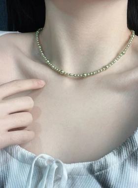 甜美气质几何灰色珍珠项链手链小众设计感时尚潮流网红爆款饰品