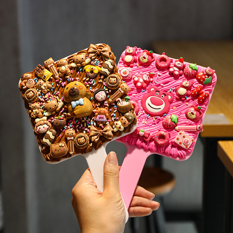 儿童手工奶油胶diy手持化妆镜库洛米材料包卡通镜子玩具女孩礼物,文具电教/文化用品/商务用品,水粉/水彩/油画专用笔,淘宝优惠券,粉丝福利购,淘宝优惠卷