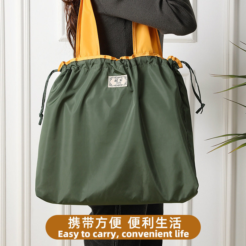 大号抽绳环保超市购物袋子时尚单肩包可折叠便携手提袋买菜包防水,收纳整理,购物袋/环保袋/帆布袋,淘宝优惠券,粉丝福利购,淘宝优惠卷