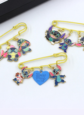 可爱通史迪仔胸针服饰星际宝贝史迪奇金属徽章合金滴油衣服包包