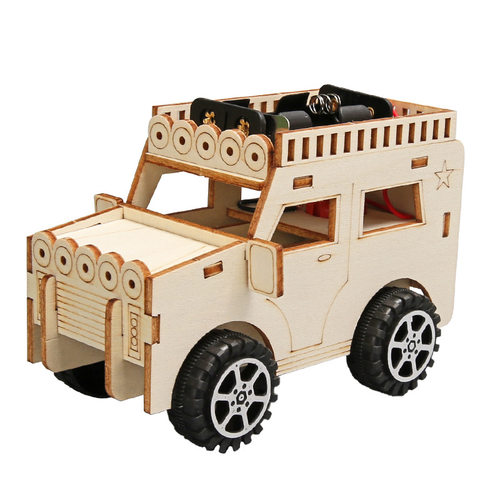 吉普车科技小制作材料 科学实验电动汽车模型科教前沿玩具