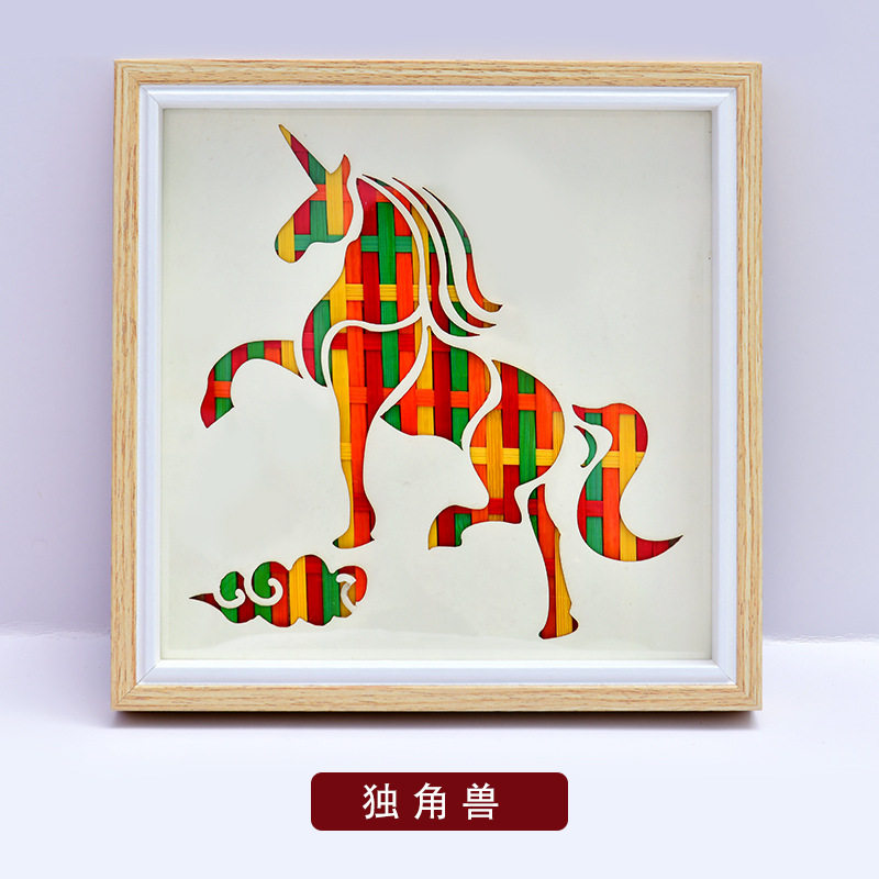 非遗竹编相框画框手工diy材料包摆件元旦社区亲子暖场沙龙活动,特色手工艺,竹编/竹雕,淘宝优惠券,粉丝福利购,淘宝优惠卷