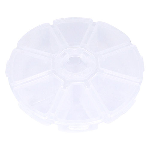 8格透明圆形塑料收纳盒8