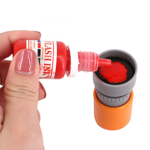 金印光敏印章印油10ml红色 非原子印油快速干办公教师评语奖励用