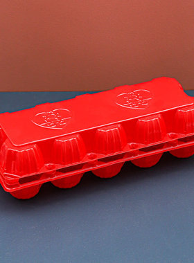 塑料红色鸡蛋托盘宝宝满月一次性鸡蛋包装盒装鸡蛋透明喜蛋托