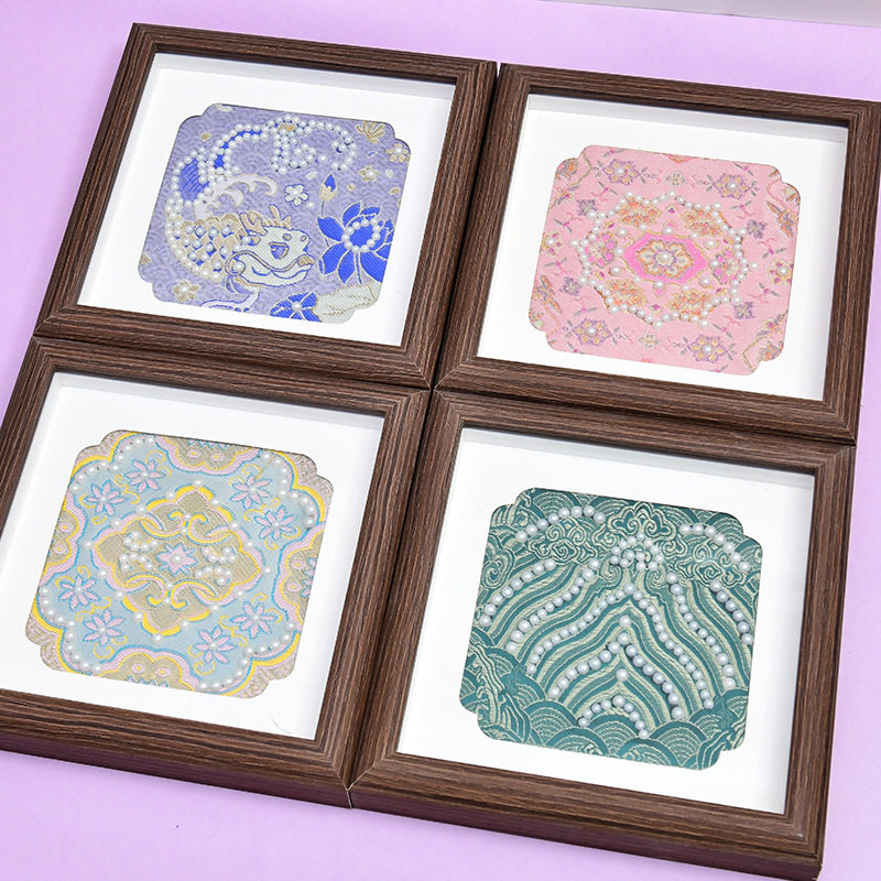 宋锦珍珠画diy材料包高级暖场沙龙活动新中式节日装饰画团建礼物,商务/设计服务,礼品/工艺品/饰品设计,淘宝优惠券,粉丝福利购,淘宝优惠卷