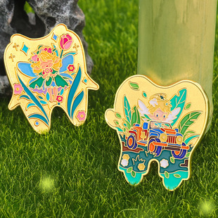 牙仙子换牙金币小孩子礼物儿童掉换乳牙齿收藏奖励金属纪念币金币