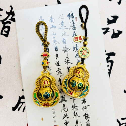 金属平安大葫芦电镀钥匙