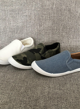 外贸足弓软底记忆鞋垫软柔软平跟帆布鞋套脚懒人大码女鞋 F970