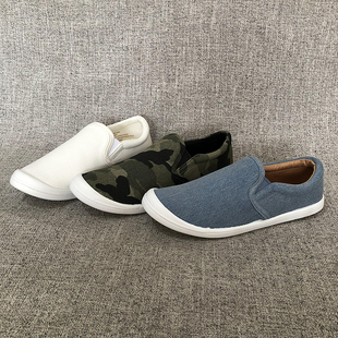 女鞋 套脚懒人大码 F970 垫软柔软平跟帆布鞋 外贸足弓软底记忆鞋