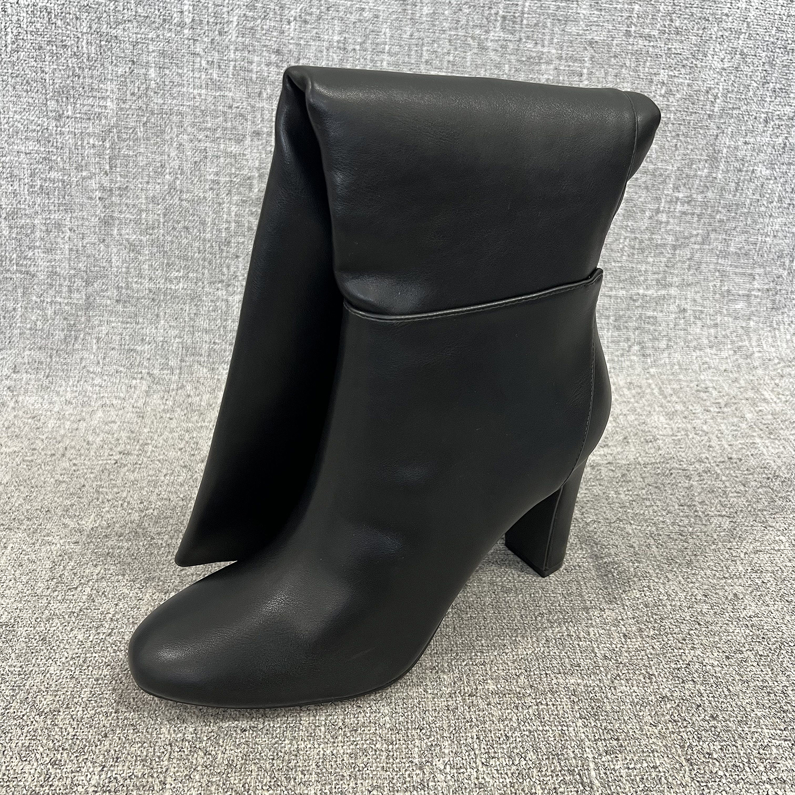 外贸秋冬新款百搭长筒靴方头高跟时装靴高筒靴大码女靴  F6027