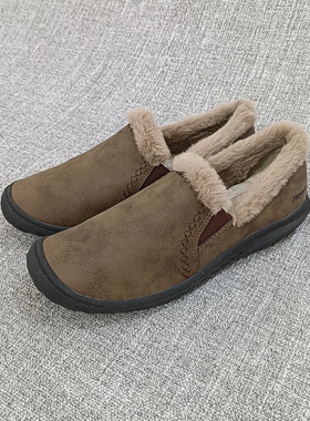 外贸冬季新款加绒保暖平跟休闲舒适大码女鞋单鞋F2783