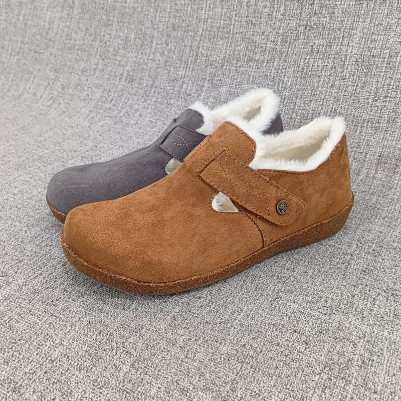 加绒单鞋大码女鞋外贸魔术贴休闲