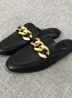 外贸潮鞋时尚休闲百搭懒人包头半拖鞋平跟大码女鞋 F3152