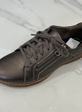 外贸好货欧美真皮系带单鞋平跟舒适牛皮大码女鞋板鞋 F5370 b入款