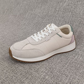 鞋 外贸阿甘鞋 大码 真皮舒适系带休闲男女同款 F4503 休闲运动鞋