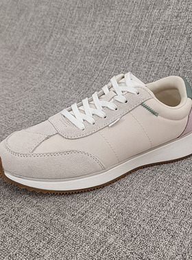 外贸阿甘鞋休闲运动鞋真皮舒适系带休闲男女同款大码鞋 F4503