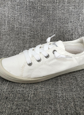 镇店之宝外贸原单平跟软底帆布鞋套脚懒人记忆鞋垫大码女鞋Q5871