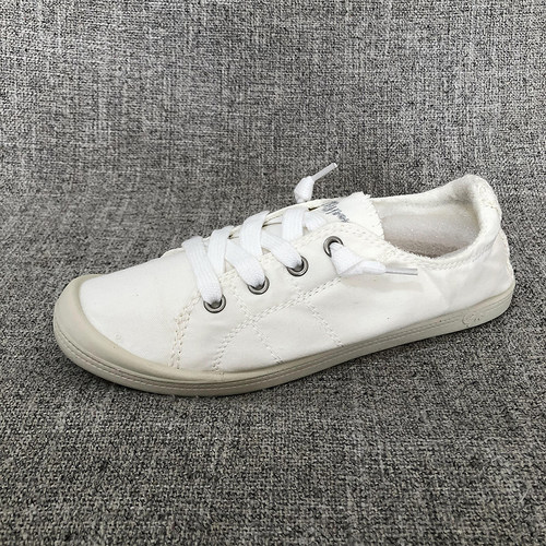 镇店之宝外贸原单平跟套脚帆布鞋