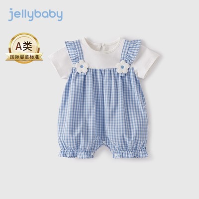 婴儿衣服夏季薄款新生儿衣服爬服