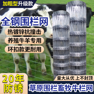 牛栏网镀锌铁丝网围栏网养狗钢丝网养殖护栏网户外养鸡防护栅栏网