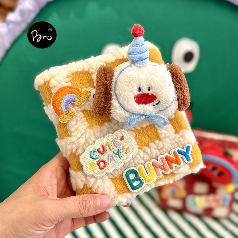 毛绒小狗拍立得mini相册专用单格收纳册方形3寸mini相册本纪念册