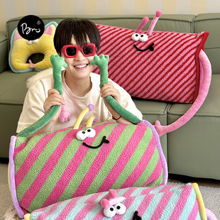 彩虹抱抱床头长条靠枕毛绒大靠背卧室飘窗沙发护腰靠垫抱枕大玩偶