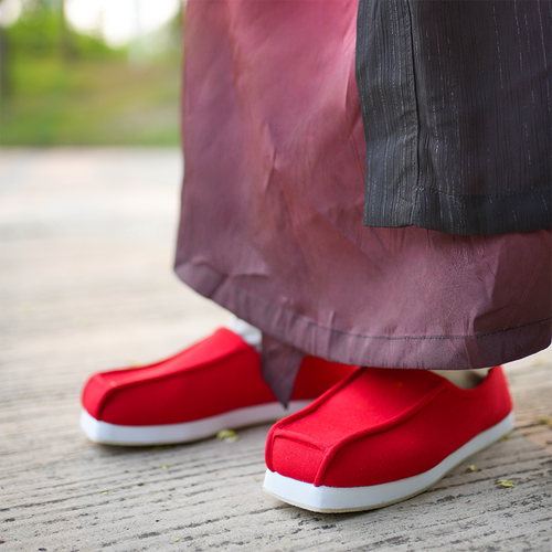 方舄明制汉服鞋平底方头夫子鞋宋代男女同款道袍布鞋古装鞋翘头履