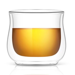 雅风加厚耐热高硼硅玻璃泡茶杯喝水杯子创意双层杯子防烫功夫茶杯