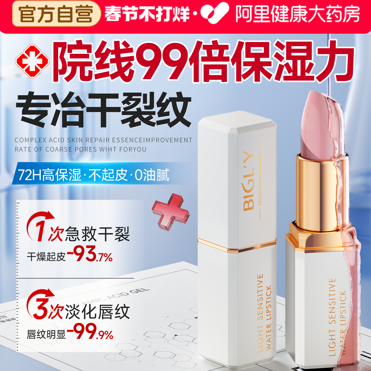 润唇膏女保湿滋润补水防干裂去死皮淡化唇纹唇炎正品官方旗舰店男