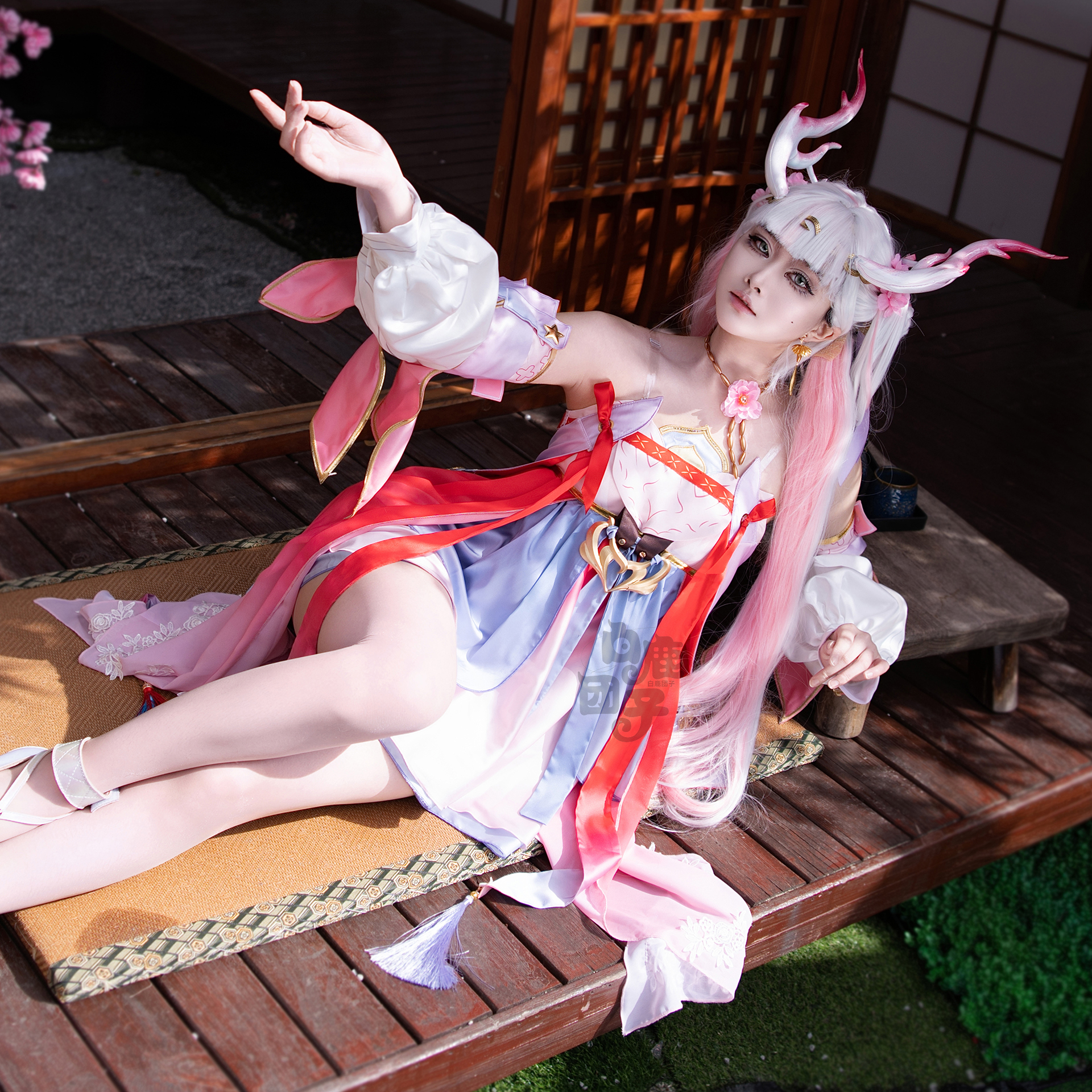 白鹿团子今汐cos服鸣潮今汐春节新皮桃夭灼灼cosplay二次元扮演服