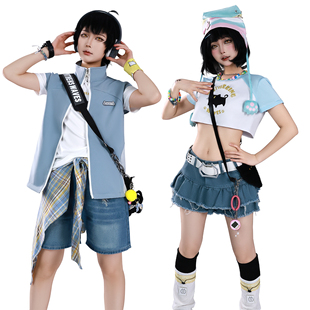 白鹿团子漂泊者cos鸣潮一周年生日会漂泊者cosplay二次元扮演服