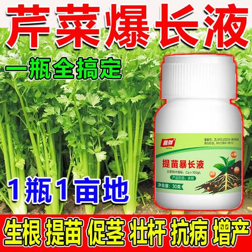 芹菜专用叶面肥芹菜猛长素加快生长生根速长促根壮苗芹菜增产肥料