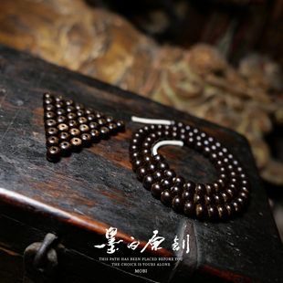 「墨白」印尼原生态椰蒂手工老型桶椰蒂108天然老料佛珠手串