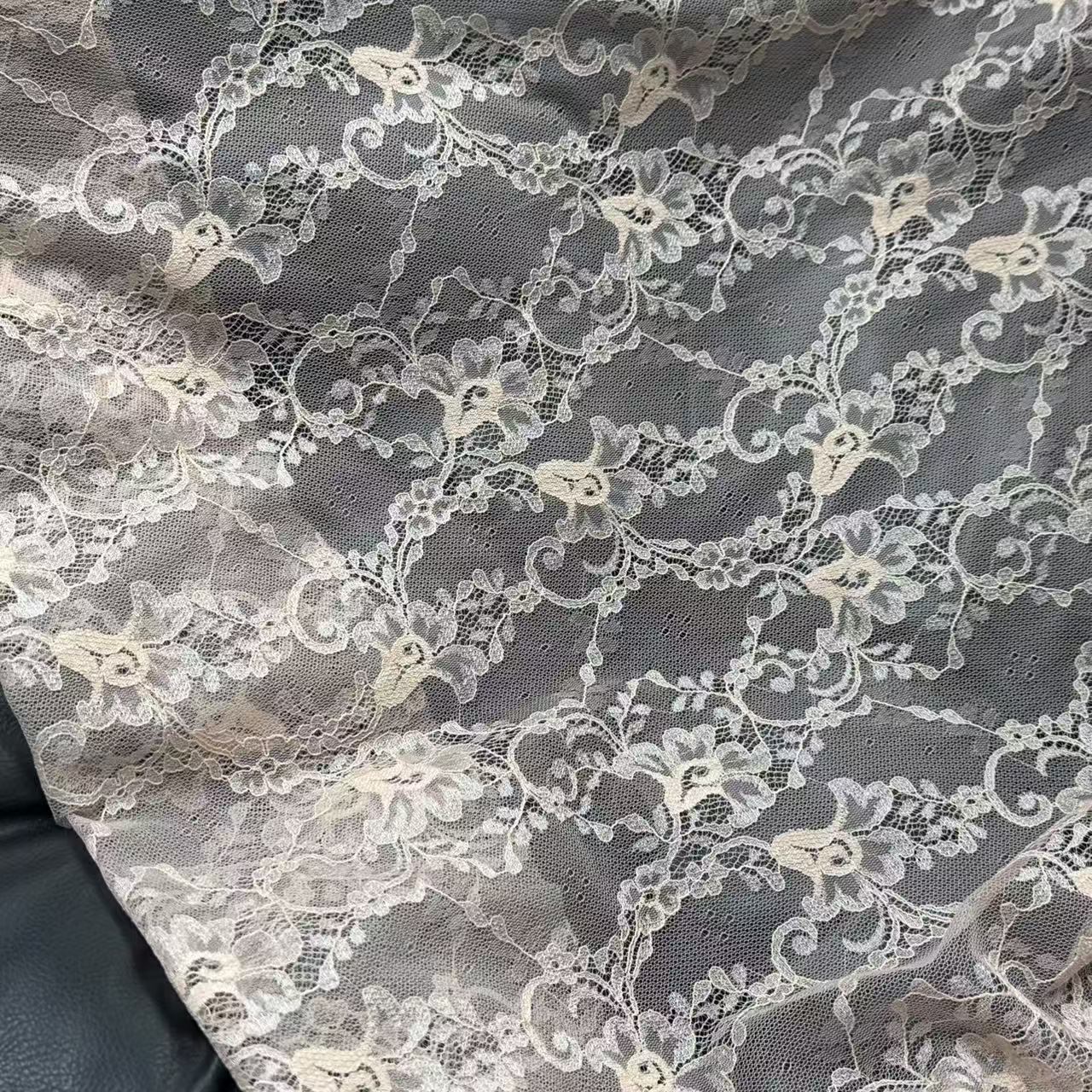 包邮 高档粉色镂空刺绣蕾丝花边服装连衣裙diy手工衣服裙子布料