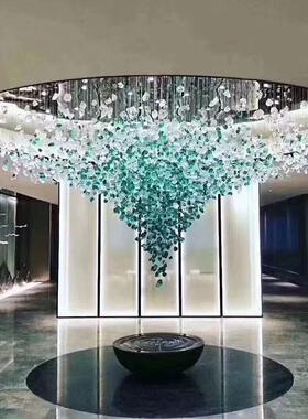 酒店大堂灯售楼部沙盘高端定制工程灯宴会接待大厅水晶吊灯艺术灯