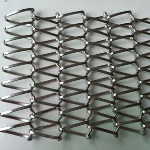 不锈钢螺旋外幕墙装饰网 香港扁丝不锈钢装饰网广东发货
