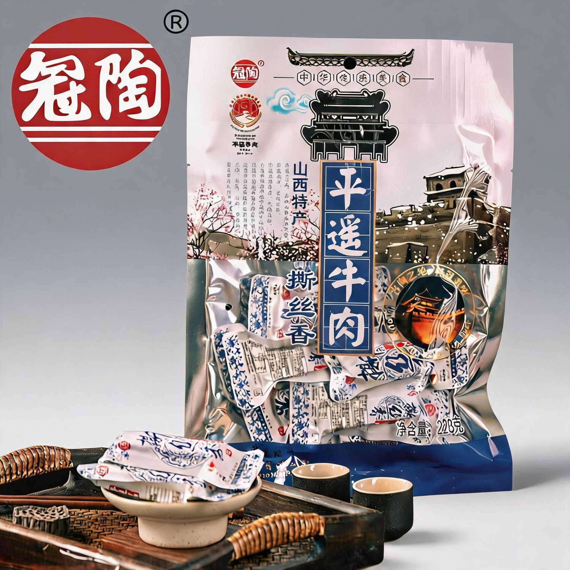 冠陶平遥牛肉手撕低脂即食牛肉正宗解馋下酒菜宿舍囤货牛肉零食