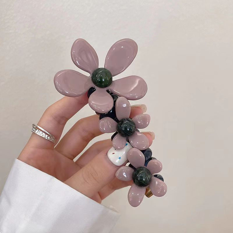 珍珠花朵泡泡辫电话线发圈头绳女发饰