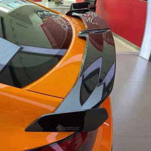 汽车通用尾翼三厢免打孔粘贴式尾翼烤漆大尾翼动动跑车翼改装件