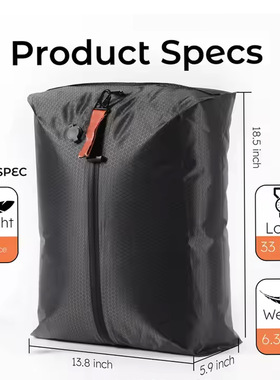 真空压缩袋气密收纳袋溯溪漂流包便携轻量波浪纹旅行压缩衣物28L