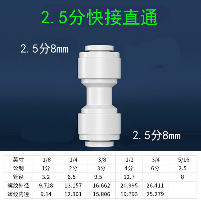 安利益之源净水器接头一字型