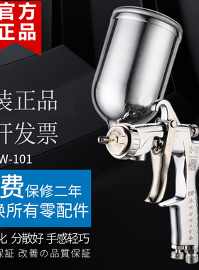 原装正品樱木W-101喷枪W-71上下壶高雾化家具汽车喷枪W77底漆喷枪
