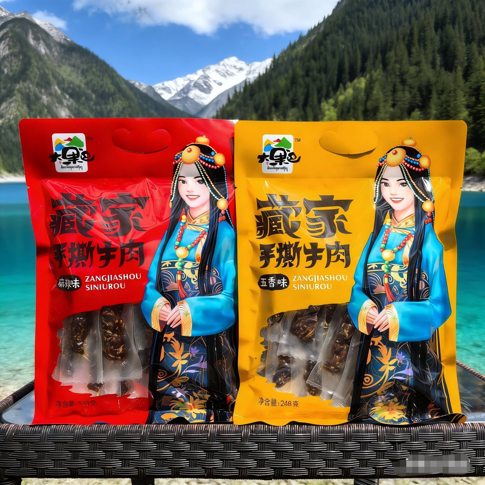 阿坝州九寨沟大果巴藏家手撕牛肉五香味麻辣味独立包装正品保证