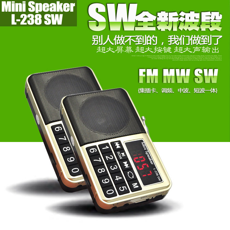 快乐相伴L-238SW 跨境外贸型FM AM SW三波段收音机音箱超大声音响