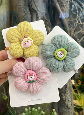 花朵发绳丸子头绳儿童发饰女发圈